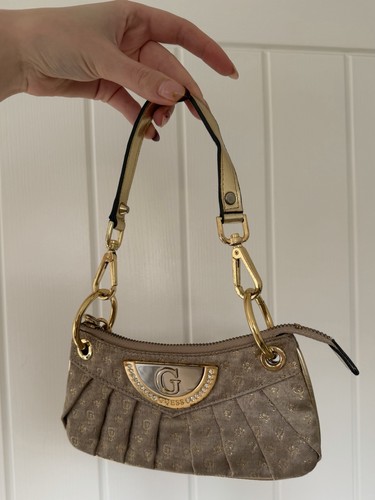 Guess beige logo canvas - logo,