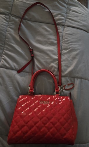 Guess red patent quilted - patent,