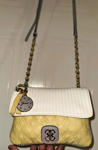 Guess quilted yellow white - quilted,