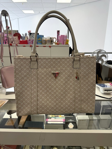 Guess beige logo - beige,
