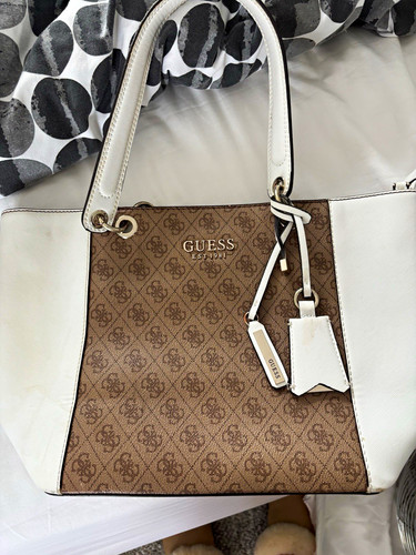 Guess brown white faux - brown,
