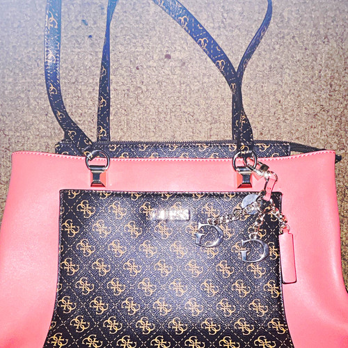 Guess logo print faux leather - guess,