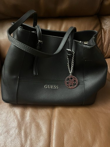 Guess black satchel top - guess, handle