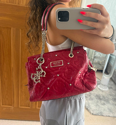 Guess red quilted - quilted, leather