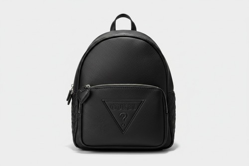 Guess black backpack saffiano - guess,