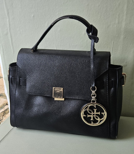Guess black faux leather - faux,