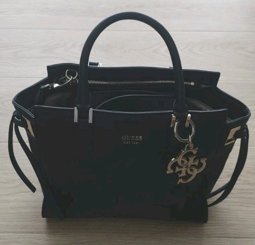 Guess black hand bag charm - black,