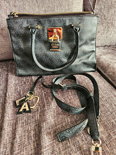 Guess black logo - black, satchel/top