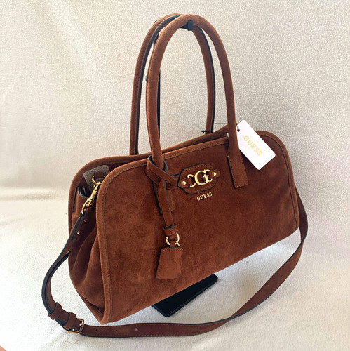 Guess brown suede look top - guess,