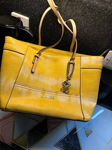 Guess yellow embossed - yellow, faux