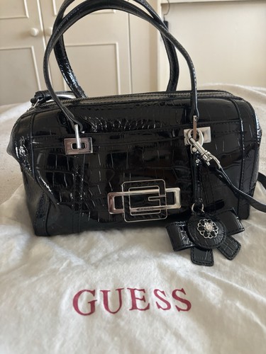 Y2k guess black croc bowler - guess,